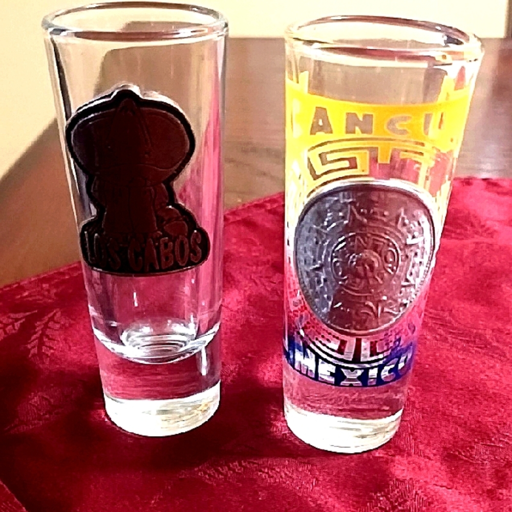 2 Tequila Shot Glass. New, No Tags.
